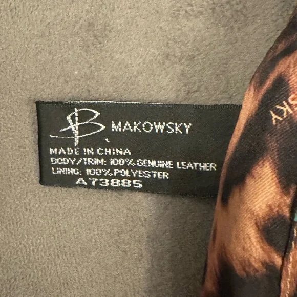 B. Makowsky Aqua Shoulder Bag with Silver Accents - Picture 2 of 8